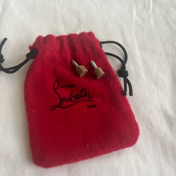 *Authentic* Christian Louboutin Kate 100 Veau Velours in color Bomba - Picture 9 of 12